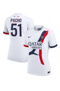 Paris Saint-Germain Willian Pacho #51 Fotballdrakt Borte Klær Dame 2024-25 Korte ermer